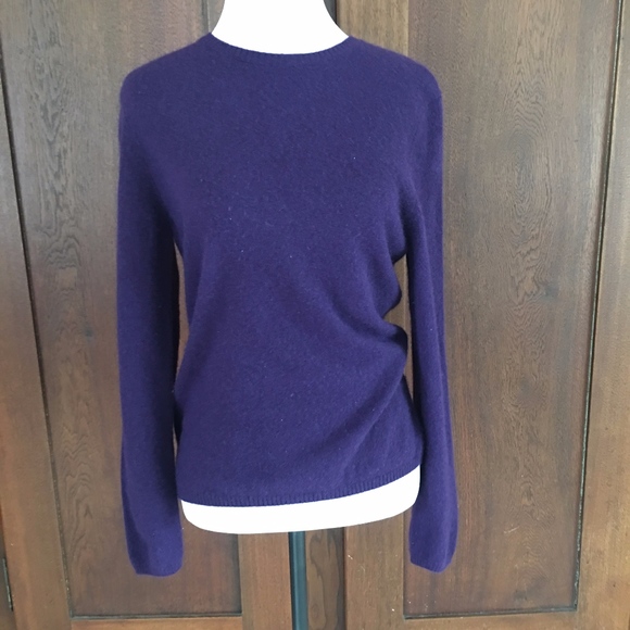 Sweater CASHMERE Purple Prive Medium ... - Picture 1 of 5